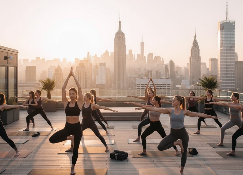 rooftop yoga in New York